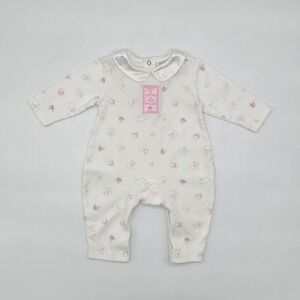 Disney Store Baby Girl 3 Month White Little Princess Long Sleeve Romper